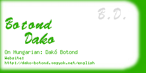 botond dako business card