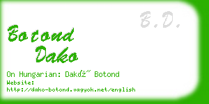 botond dako business card